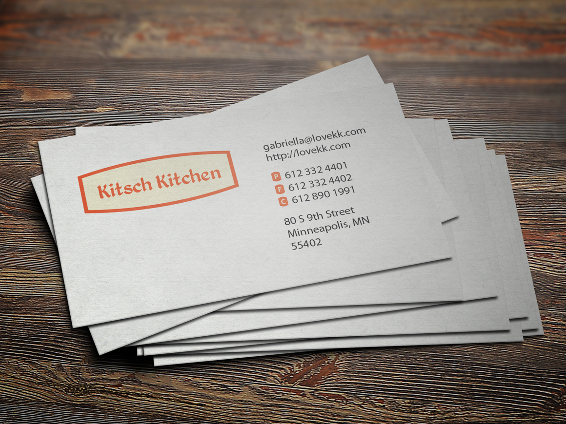 Kitsch Kitchen Pattern Business Card Business Card Templates on