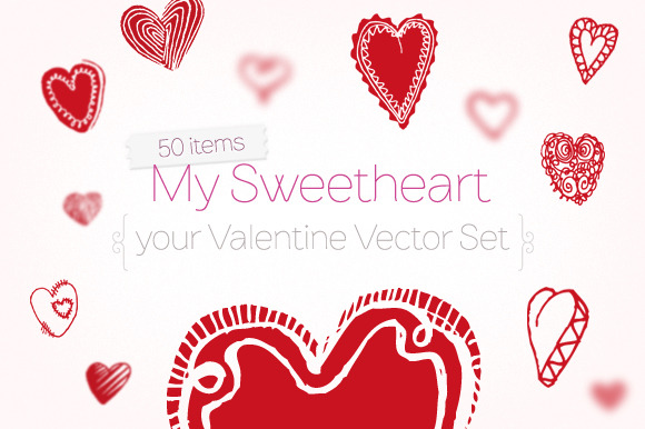 Download My Sweetheart | Valentine Vector Set ~ Graphics on ...
