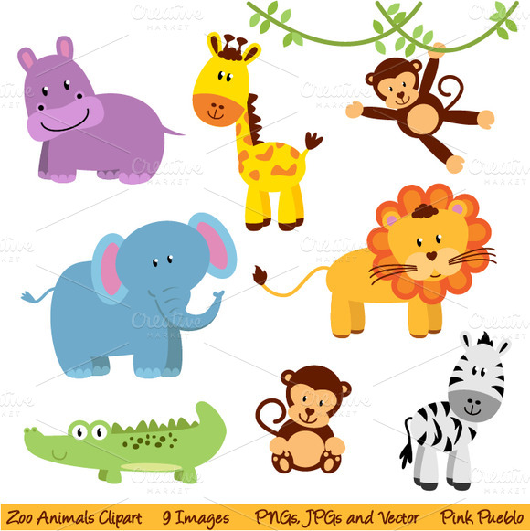 zoo animals clipart vector - photo #7