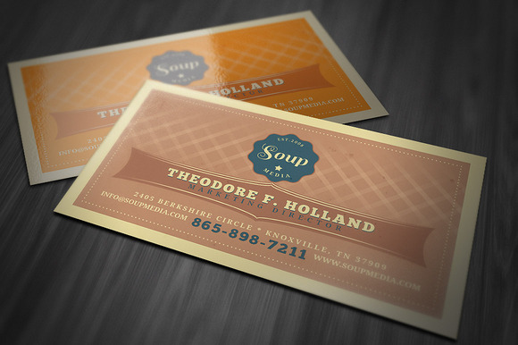 Retro Business Card Template Business Card Templates On