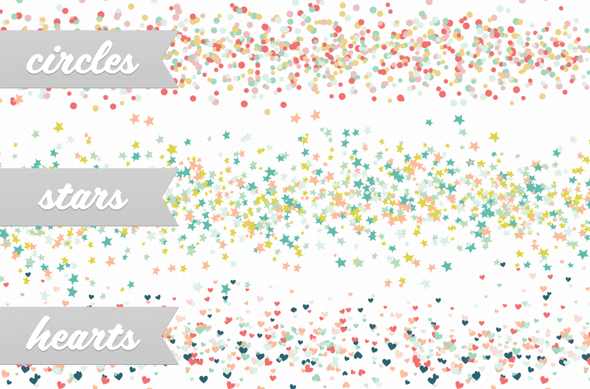 Confetti Party Scatter Brushes Brushes on Creative Market
