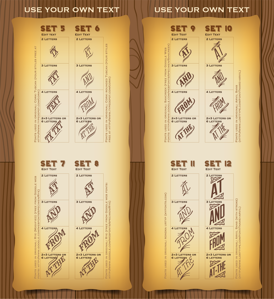 Ornamental Word Collection + Custom Objects on Creative Market