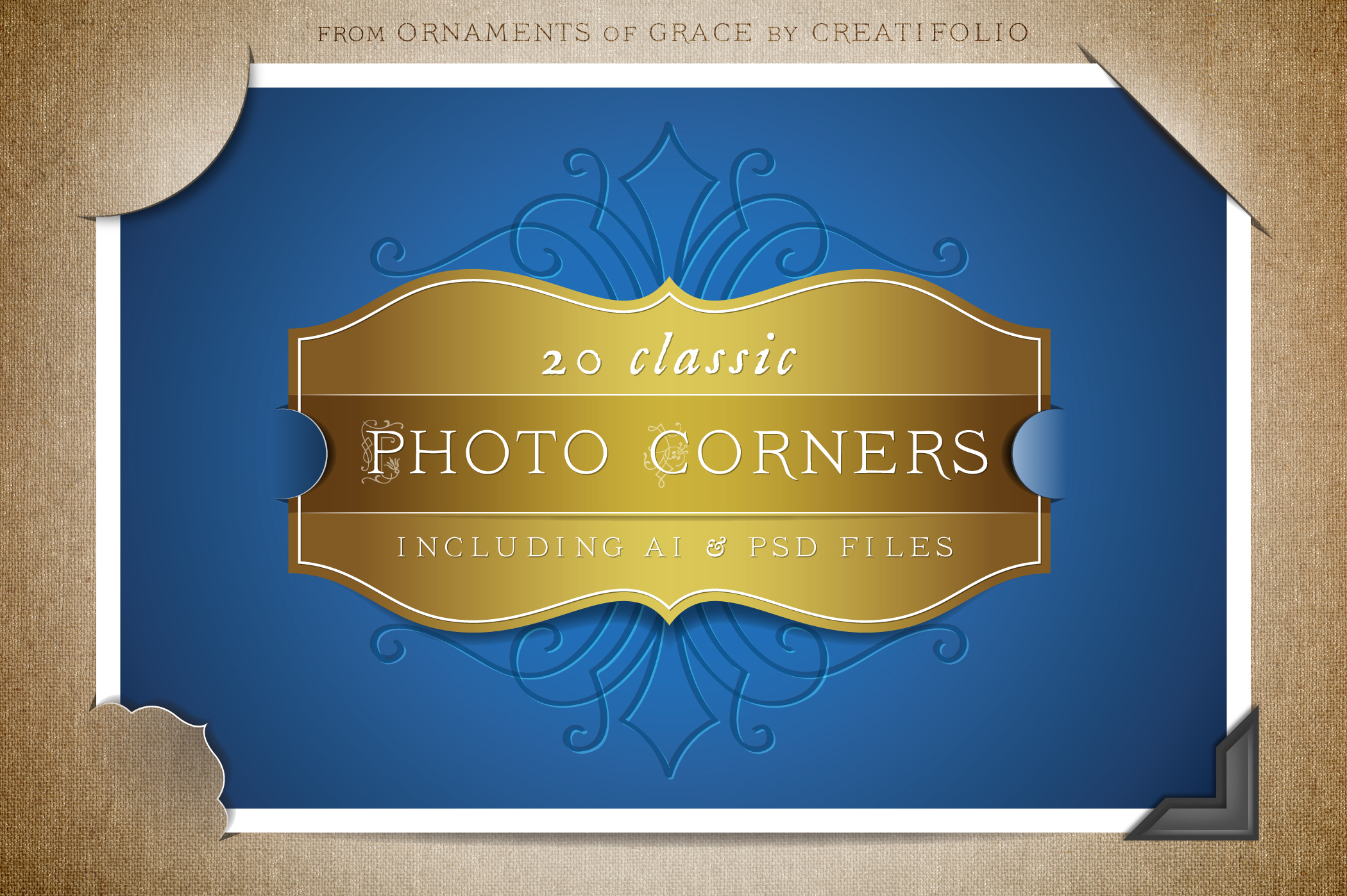 20 Classic Photo Corners AI & PSD Illustrations on Creative Market