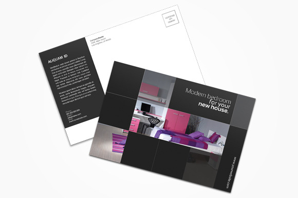 Interior design Postcard ~ Card Templates on Creative Market
