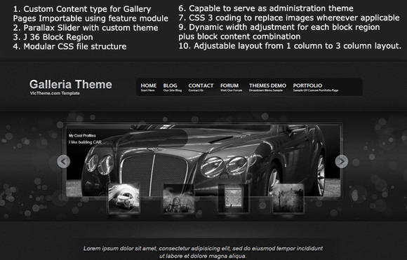 Galleria Premium Drupal 7 Theme Galleria Premium Drupal 7 Theme