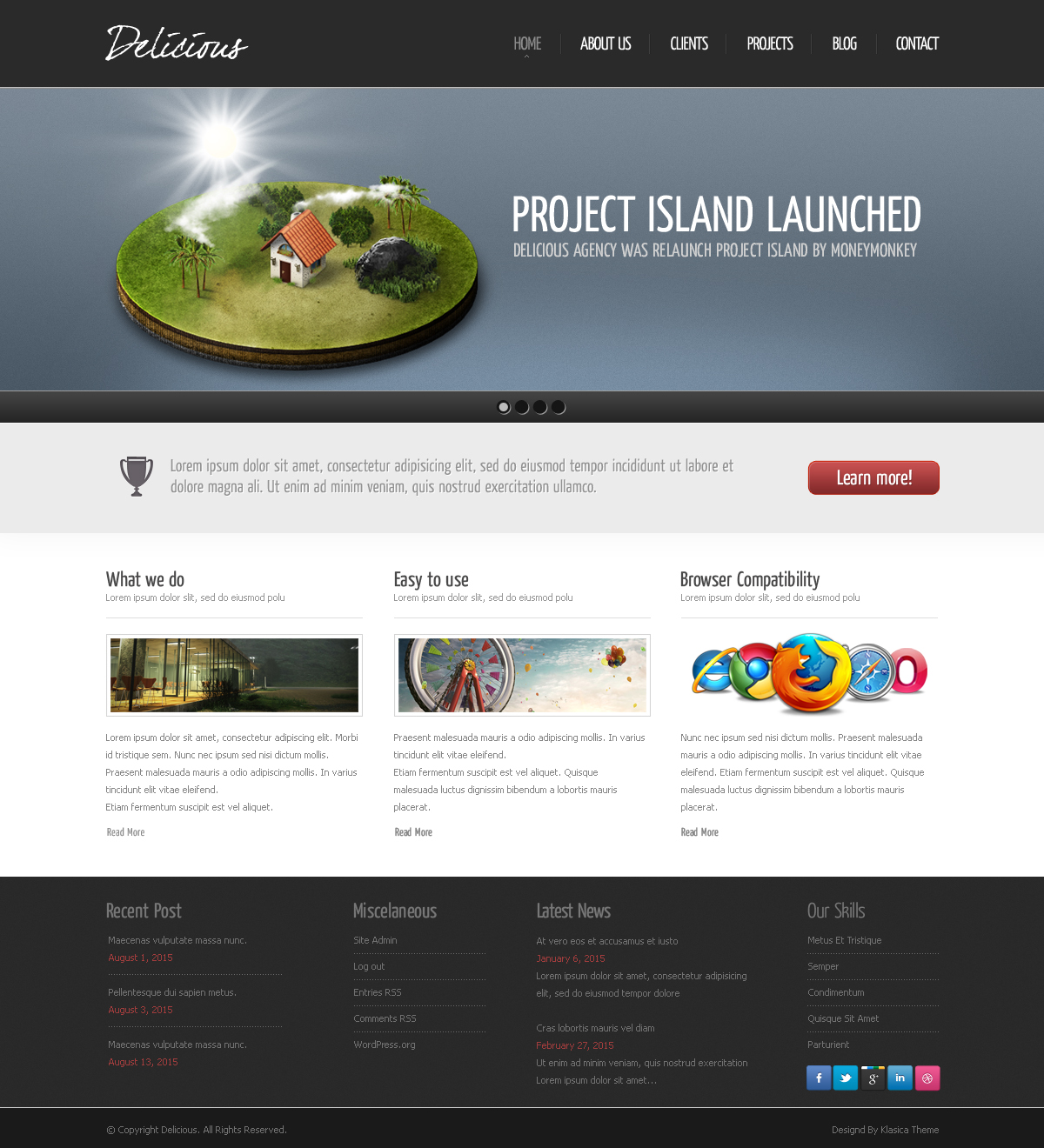 Delicious Agency site site Templates on Creative Market