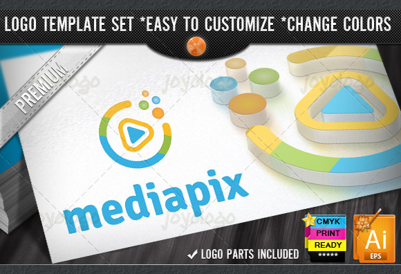 Music Video Circle Play Media Logo Music Video Circle Play Media Logo
