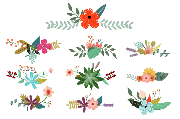 Download Vintage Vector Flowers ~ Illustrations on Creative Market