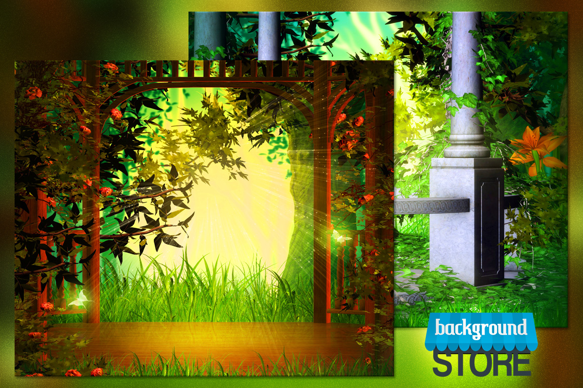 Magic Garden Background ~ Graphics on Creative Market