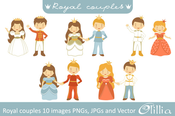 Royal couples ~ Illustrations on Creative Market