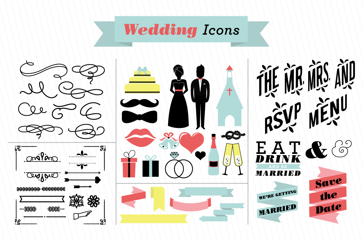 Download Wedding Vector Icons ~ Graphics on Creative Market