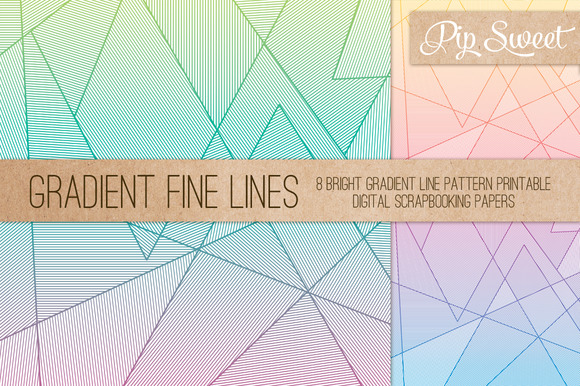 Gradient Fine Lines 8 Patterns Gradient Fine Lines 8 Patterns