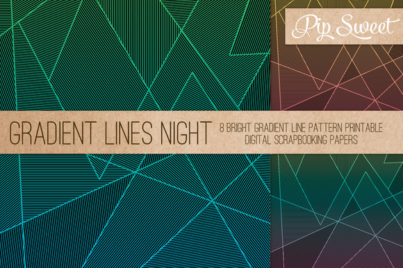 Gradient Fine Line Night 8 Patterns Gradient Fine Line Night 8 Patterns