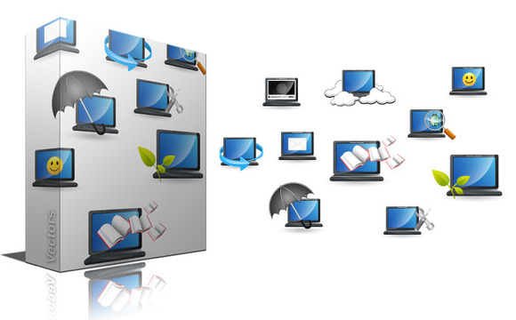 Laptop Computers Icon Vectors Laptop Computers Icon Vectors