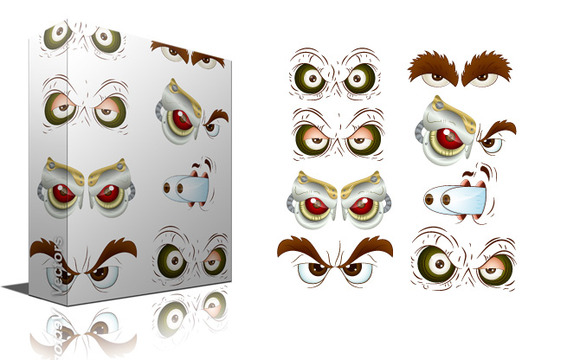 Monsters And Evil Eyes Vectors Monsters And Evil Eyes Vectors