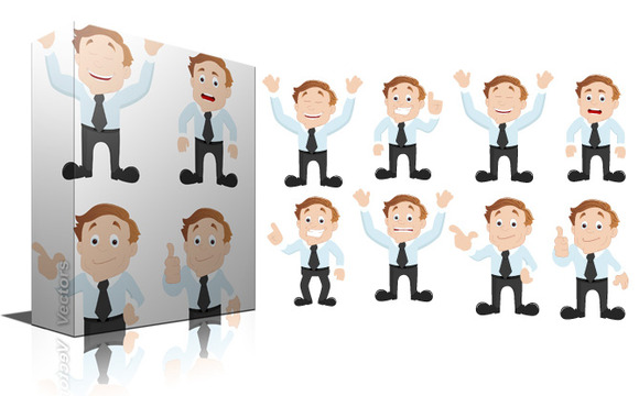 Cartoon Office Guy Vectors Cartoon Office Guy Vectors