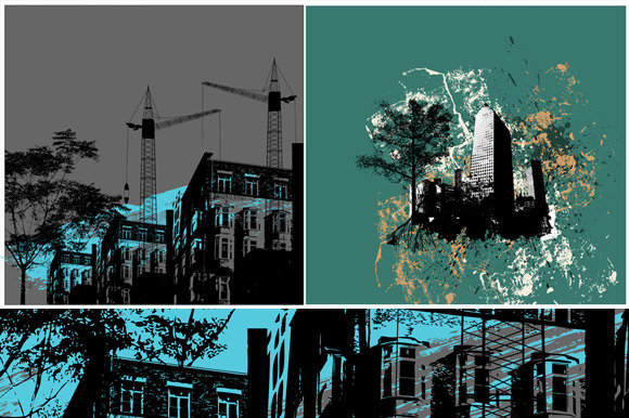 2 Urban Vector Backgrounds 2 Urban Vector Backgrounds