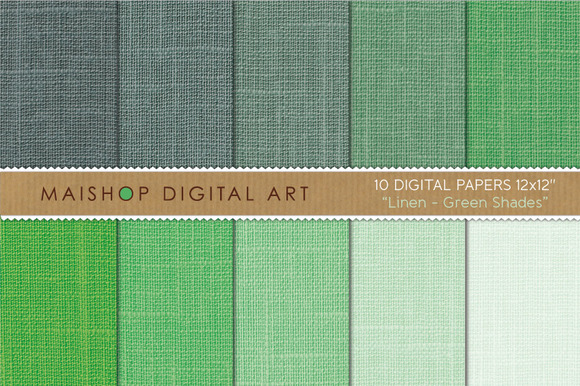 Digital Papers-Linen-Green Shades Digital Papers-Linen-Green Shades
