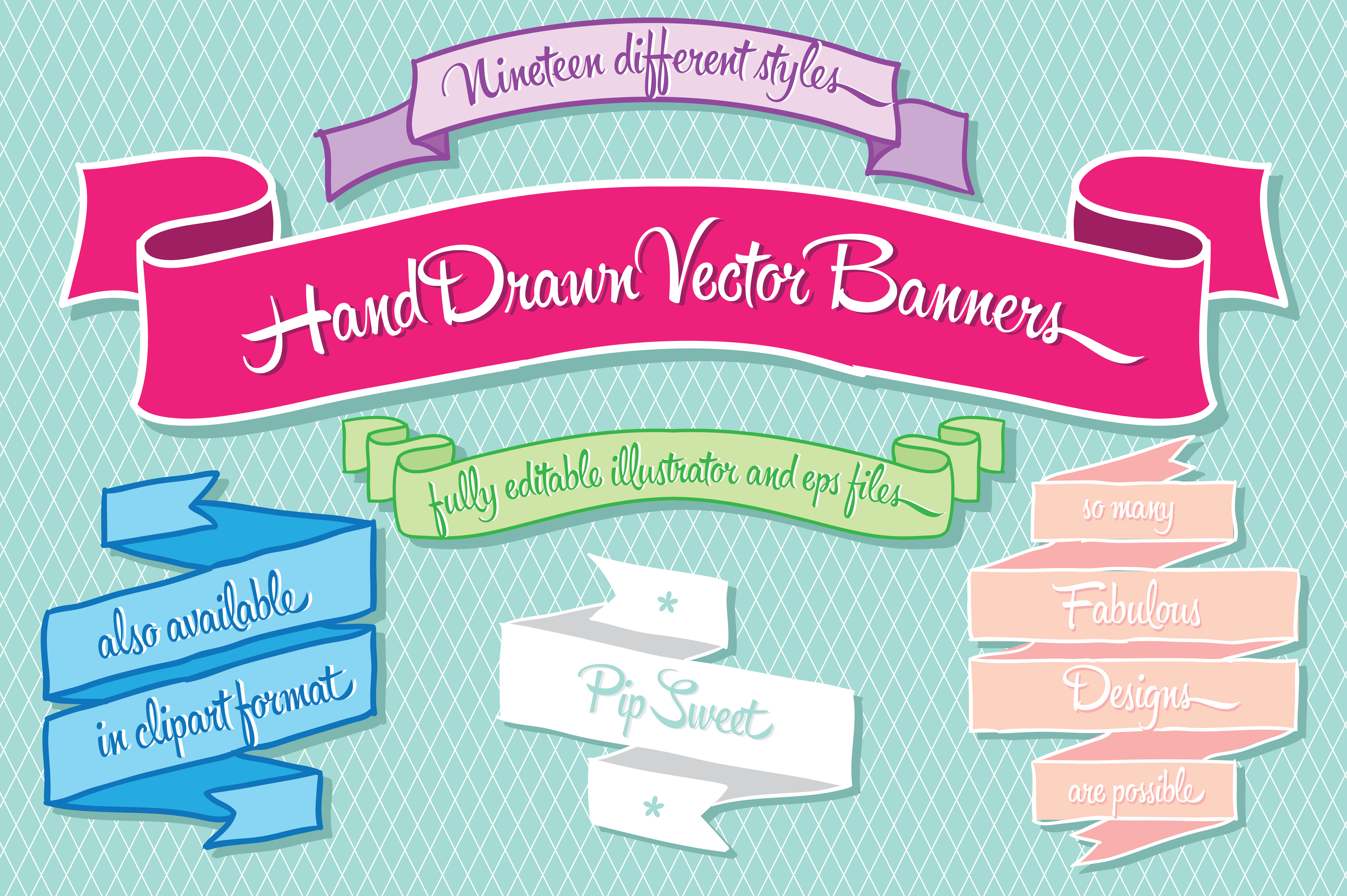 Download Hand Drawn Vector Banners ~ Illustrations on Creative Market