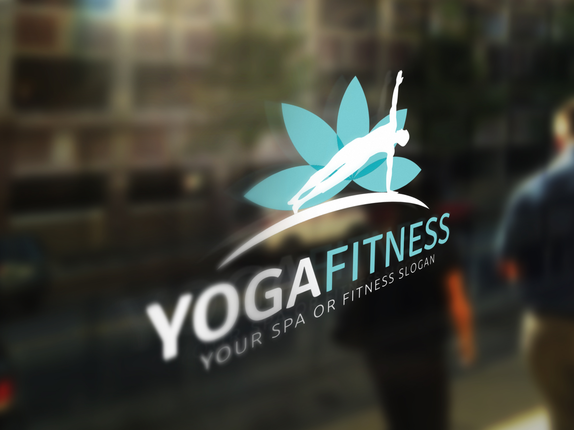 yoga mockup logo Yoga Templates ~ and Logo Creative on Market Logo Fitness