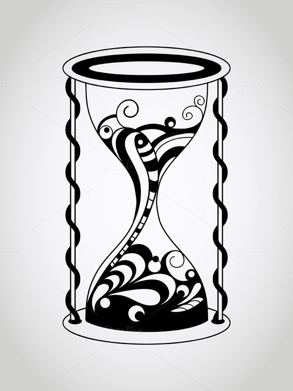 Vector Tattoo Hourglass Objects on Creative Market