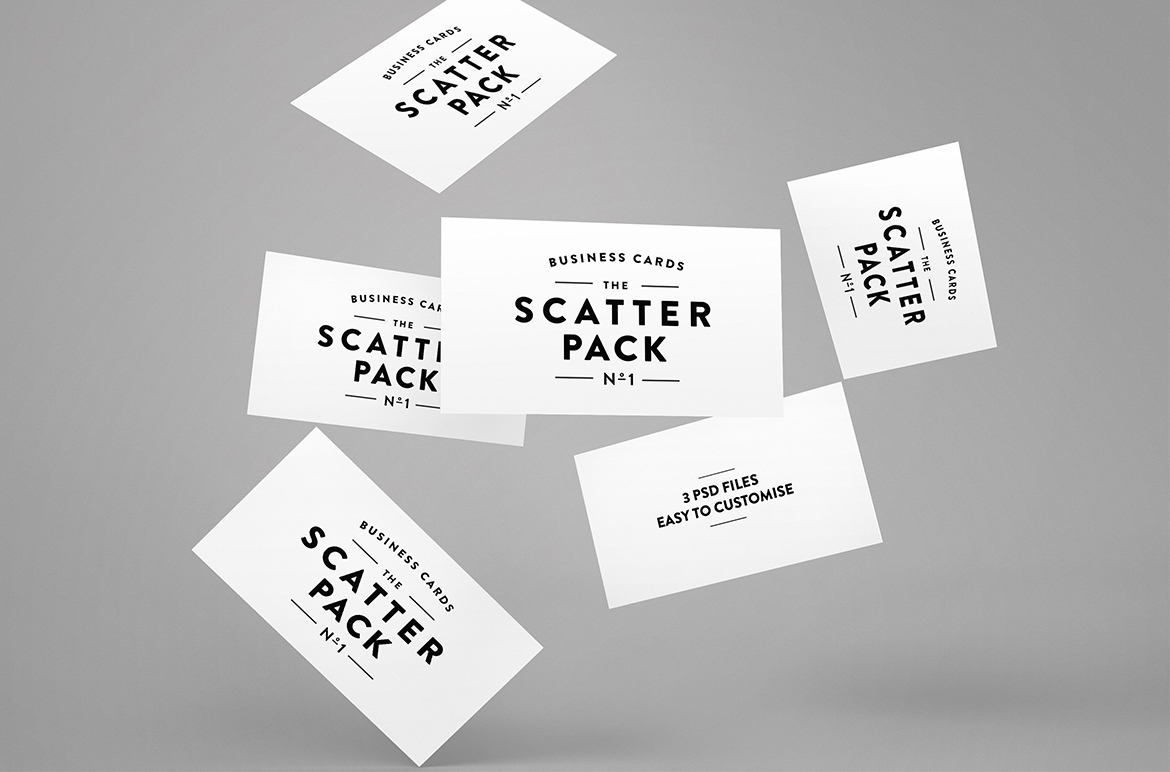 Download Scatter Business Cards Mockup ~ Product Mockups on ...