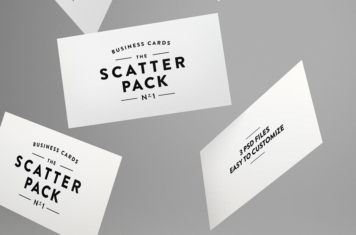 Download Scatter Business Cards Mockup ~ Product Mockups on ...