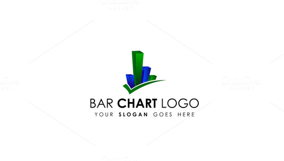 Simple Bar Chart Logo Template ~ Logo Templates on Creative Market