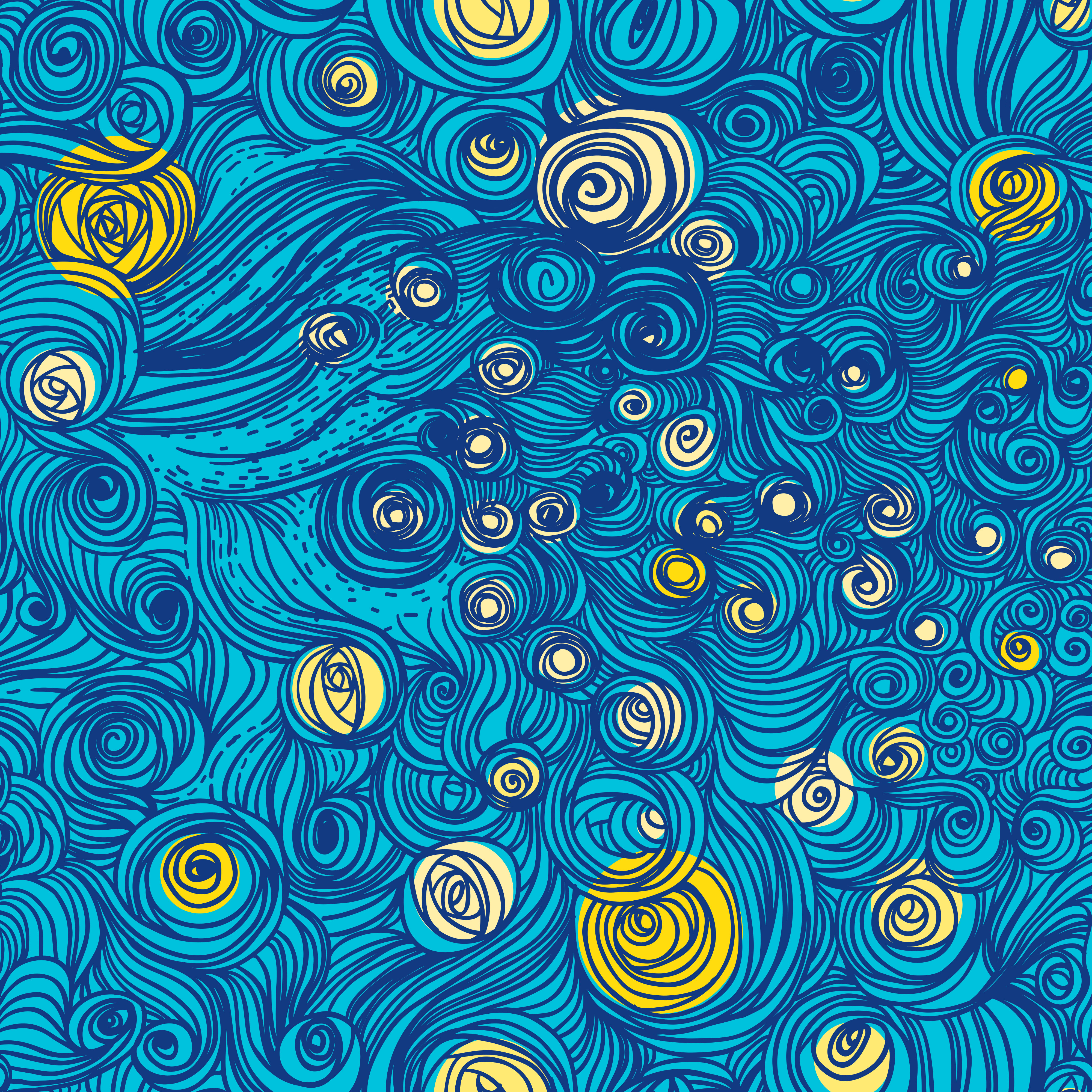 Van Gogh's sky pattern Patterns on Creative Market