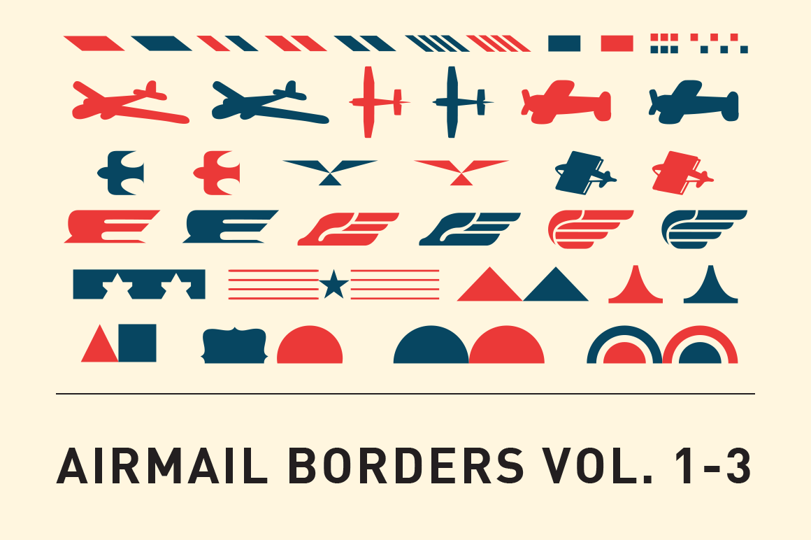 Airmail Borders Vol. 1-3 ~ Patterns on Creative Market
