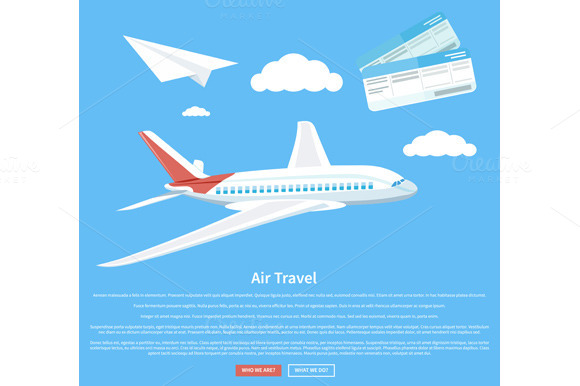 Air Travel Concept Flying Plane Air Travel Concept Flying Plane