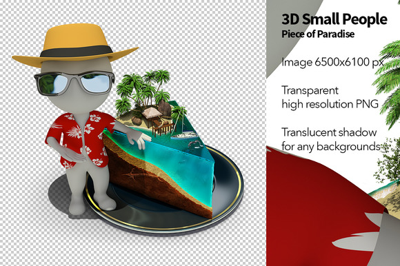3D Small People Piece Of Paradise 3D Small People Piece Of Paradise