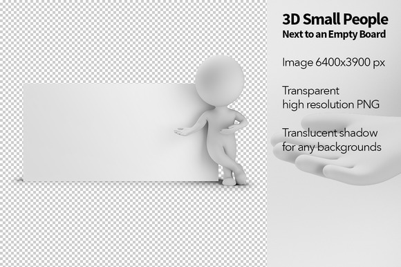 3D Small People Empty Board 3D Small People Empty Board