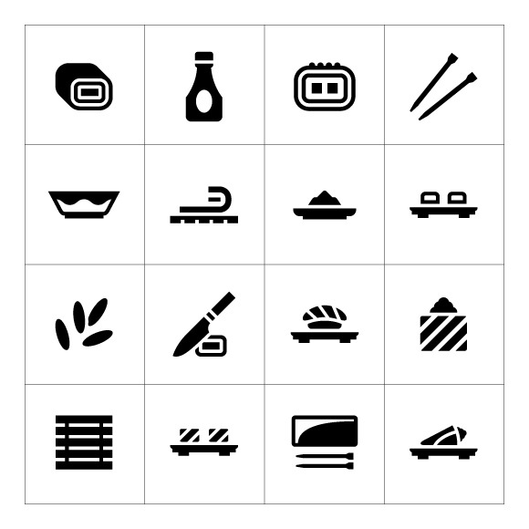 Set Icons Of Sushi Set Icons Of Sushi