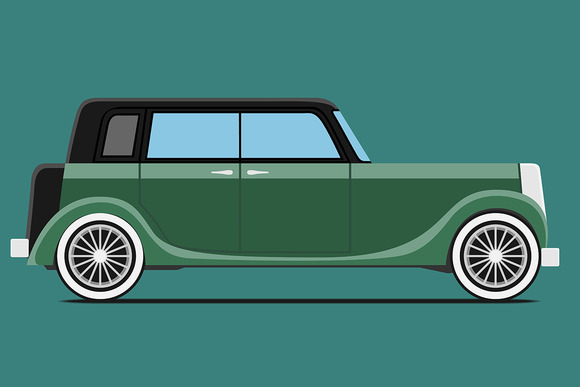 Green Vintage Car