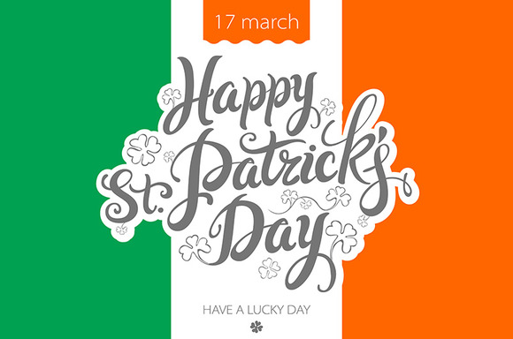Lettering Patricks Day Ireland Flag Lettering Patricks Day Ireland Flag