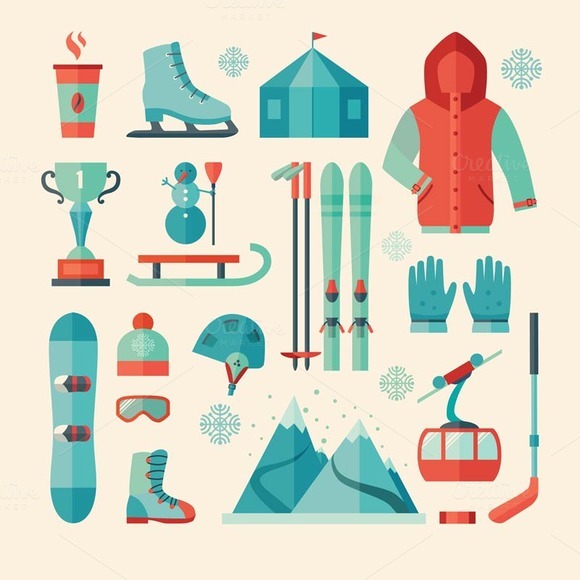 Set Of Winter Sports Icon Set Of Winter Sports Icon