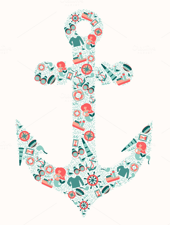 Anchor Contour Vector Pattern Anchor Contour Vector Pattern