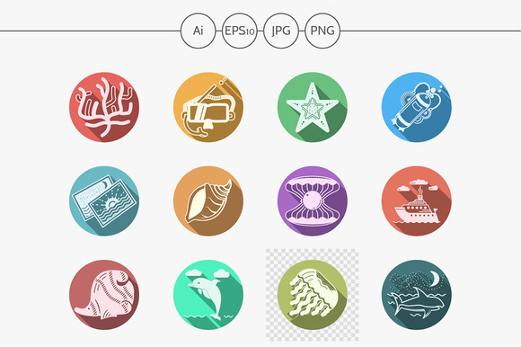 Sea Theme Flat Color Icons Part 2 Sea Theme Flat Color Icons Part 2