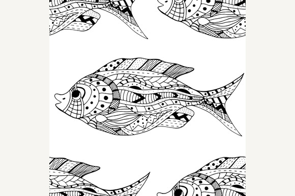 Seamless Of Fish Background Seamless Of Fish Background