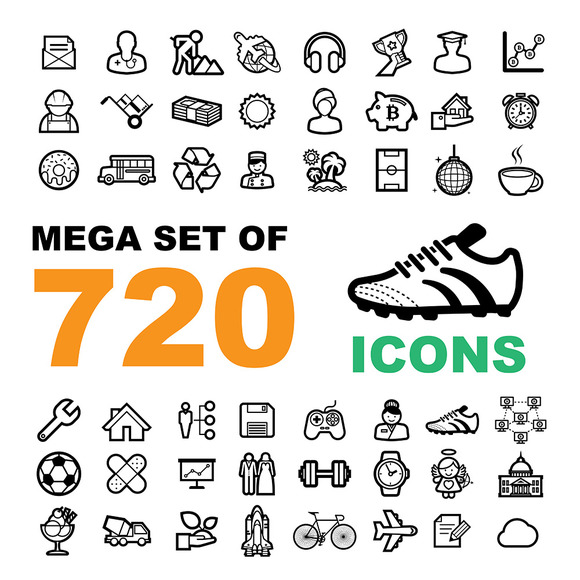 Mega Set Of 720 Icons Mega Set Of 720 Icons