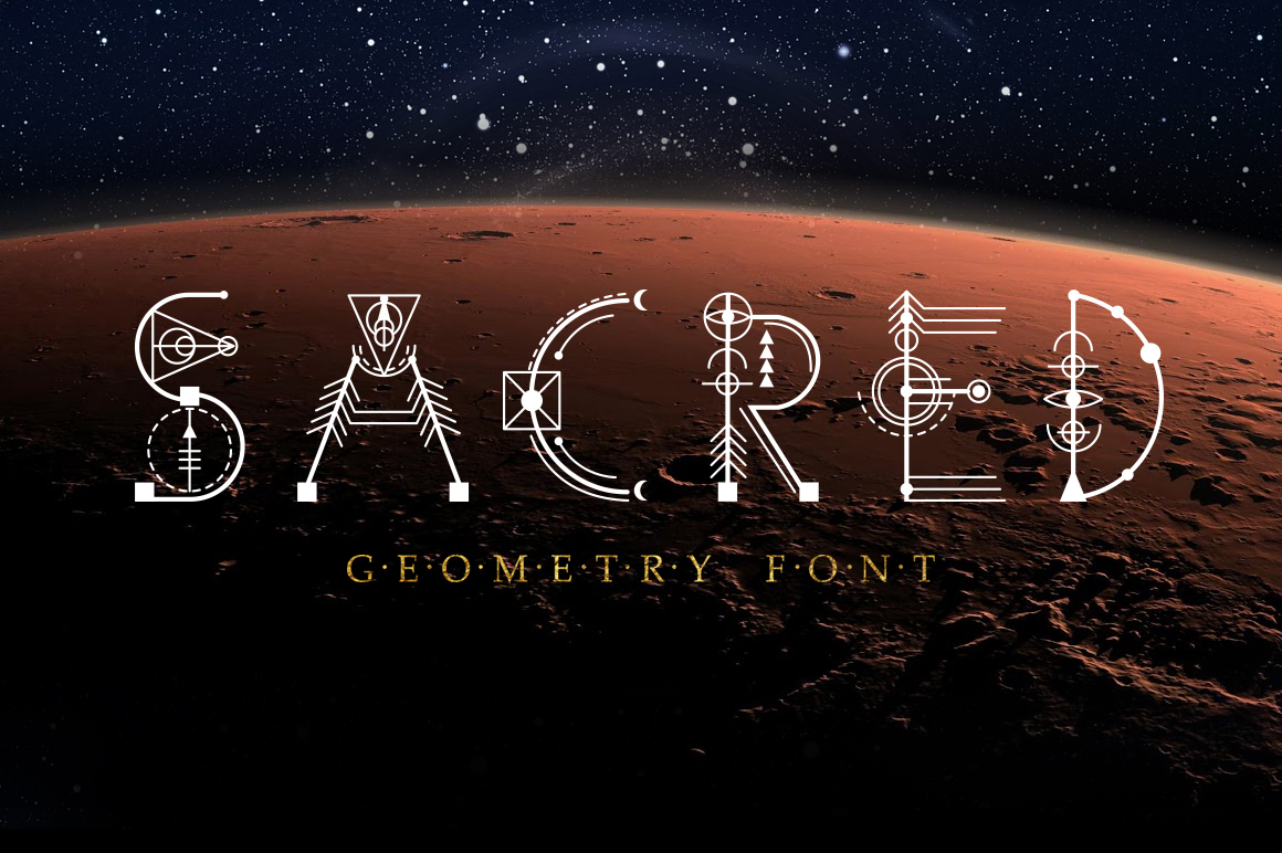 Sacred Geometry  Font  Symbol Fonts  on Creative Market