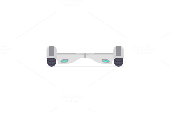 Flat Vector Electric Skateboard Icon Flat Vector Electric Skateboard Icon