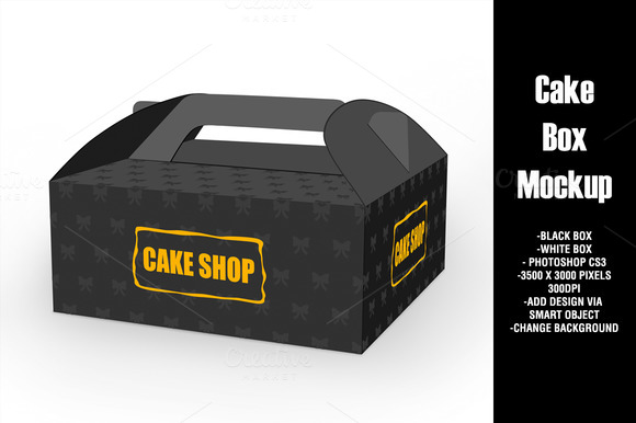 Download Cake Box Mockup Psd Designtube Creative Design Content PSD Mockup Templates