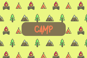 Camp icon pattern