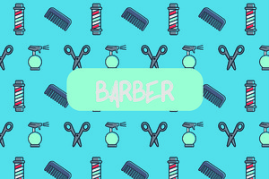 Barber icon pattern.