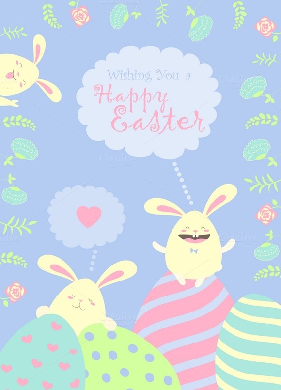 Easter Bunnies And Easter Eggs Easter Bunnies And Easter Eggs