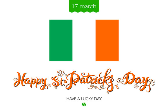 St Patricks Day Lettering Flag Irish St Patricks Day Lettering Flag Irish