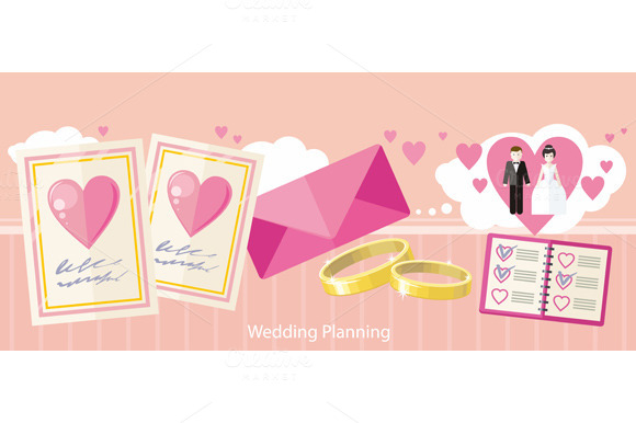 Wedding Planning Design Flat Fashion Wedding Planning Design Flat Fashion