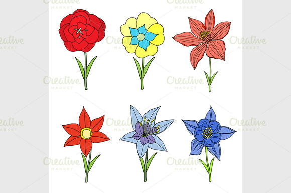 Doodles Flowers Collection Doodles Flowers Collection